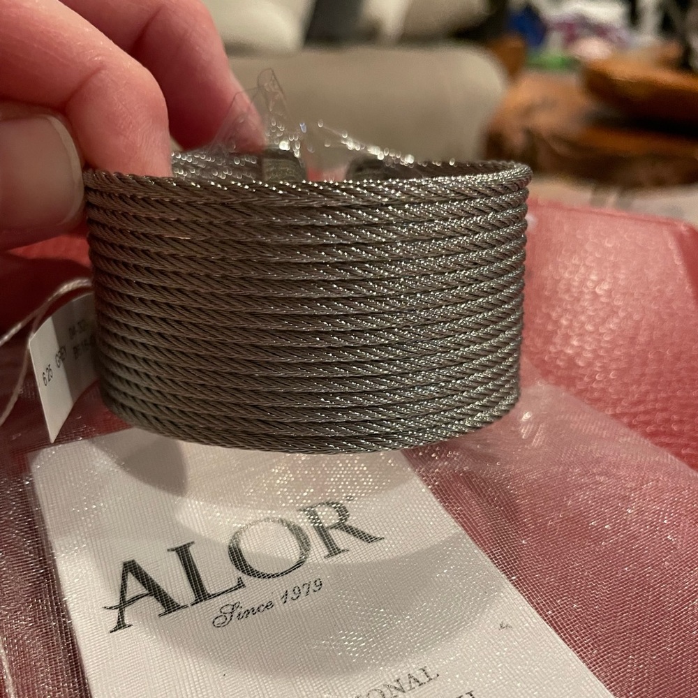 Brand New With Tags ALOR Silver 16 Row Coil Cuff